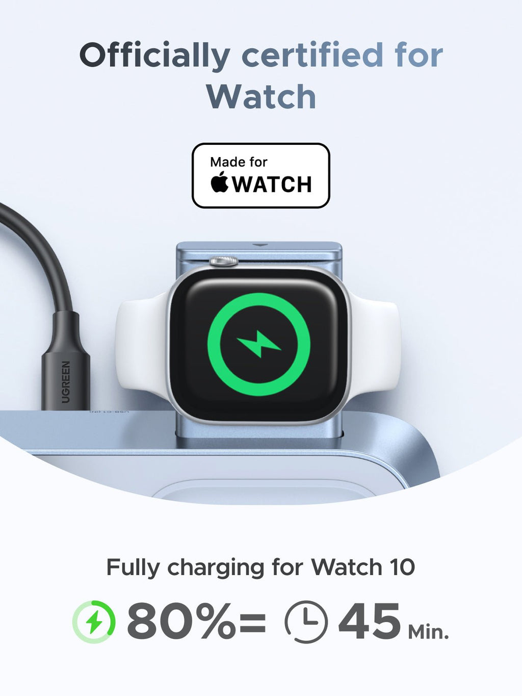 UGREEN MagFlow 3-in-1 Magnetic Wireless Charger (Qi2 25W, MagSafe-Compatible)